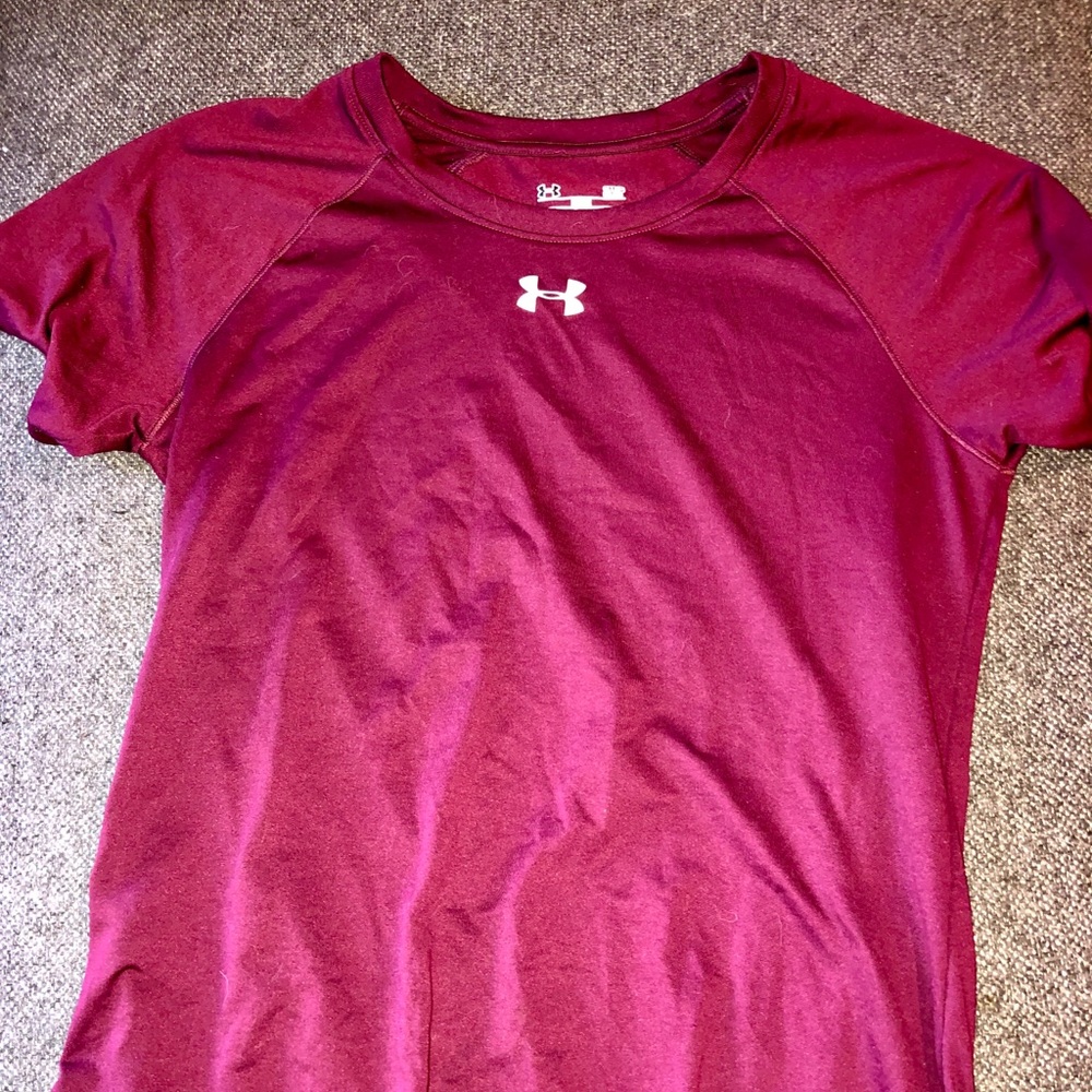 Maroon Under Armour Athletic Shirt